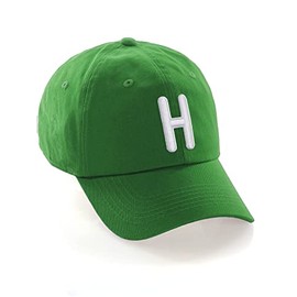 Daxton Classic Baseball Dad Hat Embroidered Initial Letters Cap - Kelly, Letter H
