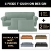 PrinceDeco T Cushion Sofa Slipcover 3 Pieces Sofa Covers for