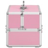 LJLB Stylish Pink Makeup Organizer: Portable Cosmetic Storage Case for