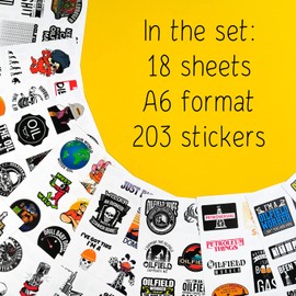 BulbaCraft 100 Pcs Oilfield Stickers, Oilfield Life Stickers, Oil Patch Hard Hat Emblems and Decals, Oil Patch Gifts, Petroleum Field Worker Gifts for Women & Men