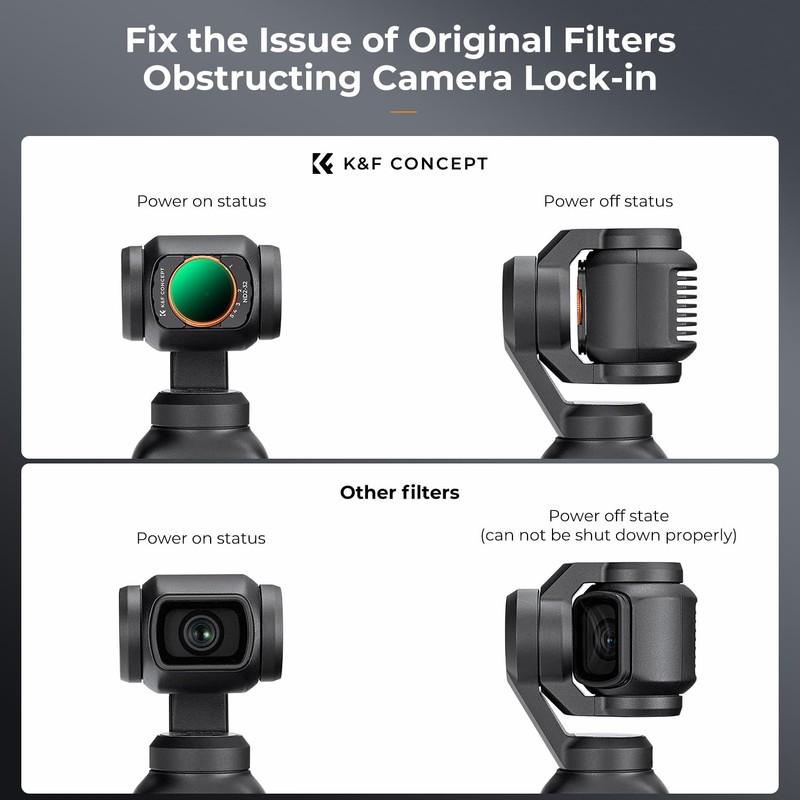 K&F Concept OSMO Pocket 3 ND Filter, Magnetic Variable ND