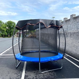 XATAMIO Trampoline Cover Round 14FT, Outdoor Round Trampoline Sun Shade Cover for Sun Protection and Block Leaves, Easy to Install, Tent Only (14FT)