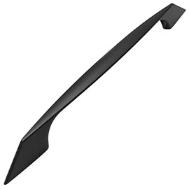 Decoranddecor Polished Chrome Kitchen Bathroom Cabinet Door Drawer Furniture Handles (128mm Hole Center, Matt Black)