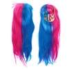Long Straight Wigs Women Female Full Bangs Synthetic Hair Blue