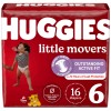 Huggies Little Movers Size 6 Diapers 35lbs Leak Proof with