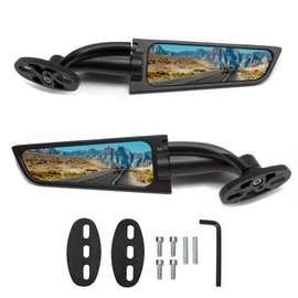 GYMARK Motorcycle Mirrors Wing Rearview Mirror for Kawasaki Ninja 250 300 400R 650 H2R ZX6R ZX10R ZX14R XZ25R Fairing Adjustable Side Mirrors