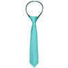 Alizeal Boys Pre-Tied 2.4" Zip Slim Tie - aqua