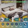 Hasuit Floating Bed Frame California King Size with LED Lights,