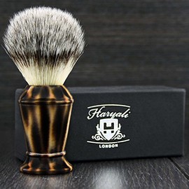 Soft Synthetic Hair Men's Shaving Brush in Cheetah Print Handle. Perfect Hair That Last Longer Then Any Hair.