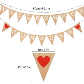 Welcome Home Garland, Welcome Garland Rustic Welcome Home Banner Decoration for Housewarming Party, Baby Shower, Return Family Celebrations