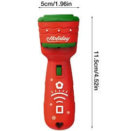 2 Pack Christmas Flashlight Projector Torch Lamp Toy, 24 Patterns Slide Projector Torch, Children Xmas Slide Projector Flashlight Story Projection Torch, Kids Early Learning Educational Bedtime Toys