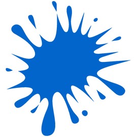 Samunshi® Paint Splashes Sticker 19 x 20 cm Azure Blue