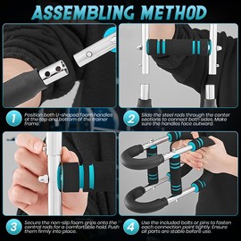 Marfs Premium Twister Arm Trainer (55–110 lbs) with Forearm Strengthener (22–132 lbs) Adjustable Chest/Arm Workout Equipment 3- Levels Upper and Lower Body Excercise Machine for Strength Traininig