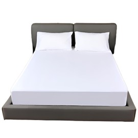 Fitted Sheet 40CM Deep Bed Sheet Super King Size 180X200CM White Microfiber (White, Super King)
