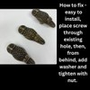 Vintage Antique Iron Bronze Handmade Metal Animal Cupboard Door Knobs,
