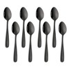 BISDARUN Teaspoons Espresso Spoons Black 18/10 Stainless Steel Set of