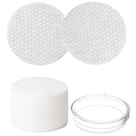 YOYOSOFT Cotton Wiping Round Toner Pads Refill 100 Count for Lotion Irregular Embossing Thin Cotton Pack 100% Natural Cotton Skin Care Nail Off Cotton No Pilling Cleansing Pads