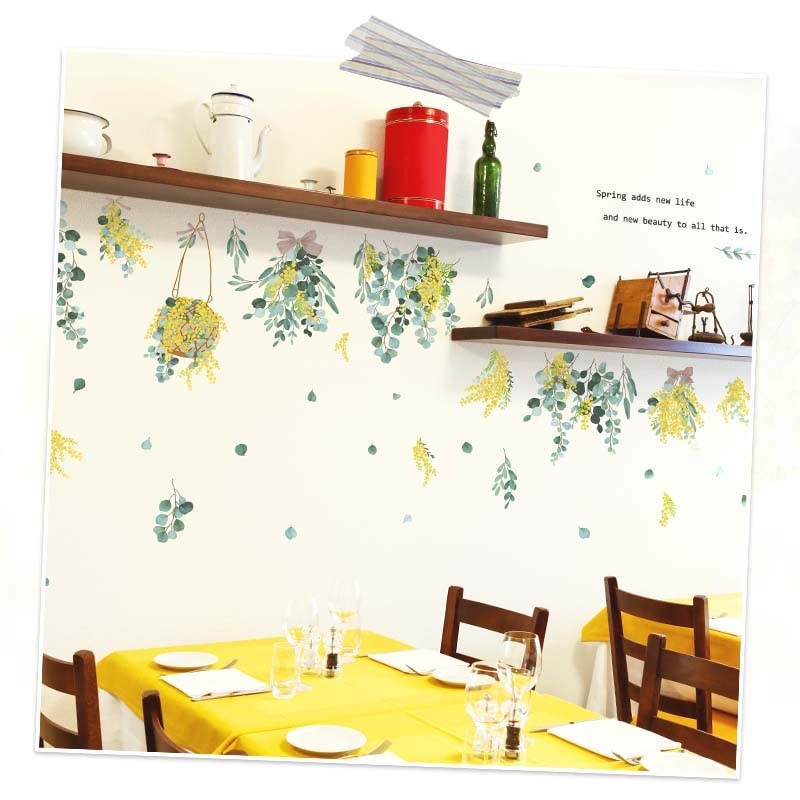 Square Shop Wall Sticker Mimosa mws0737 Decorative Interior Decoration Decoration