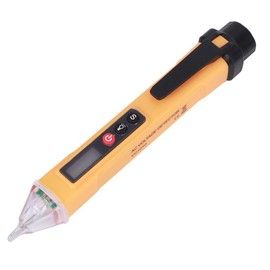 Electric Alert Tester, Voltage Test Pen Voltage Detector Electroprobe Home Electricity Tools Circuit Tester Voltage Tester Wire Breakpoint Finder with LCD Display AC 12-1000V (yellow+black)