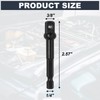 Litoexpe 10 Pcs 3/8 Inch Impact Adapter Square Socket, Black