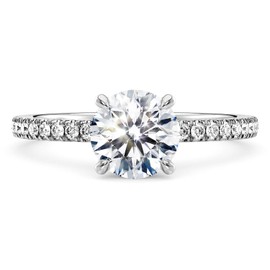 Blueeve Moissanite Engagement Ring，VVS1 Clarity 1.5CT Lab Created Diamond，925 Sterling Silver With 18K Gold Plated, Ideal Gift for Women