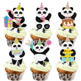 S-Cp-0154Ice Cream Fruit Dessert Cupcake Topper Colorful Glitter Happy Birthday Sensory Pop Game Theme Decor Supplies Baby Shower Boys Girls Birthday Party Decorations