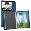 Dunwell 12x18 Art Portfolio Binder with Black Mounting Paper (Blue),