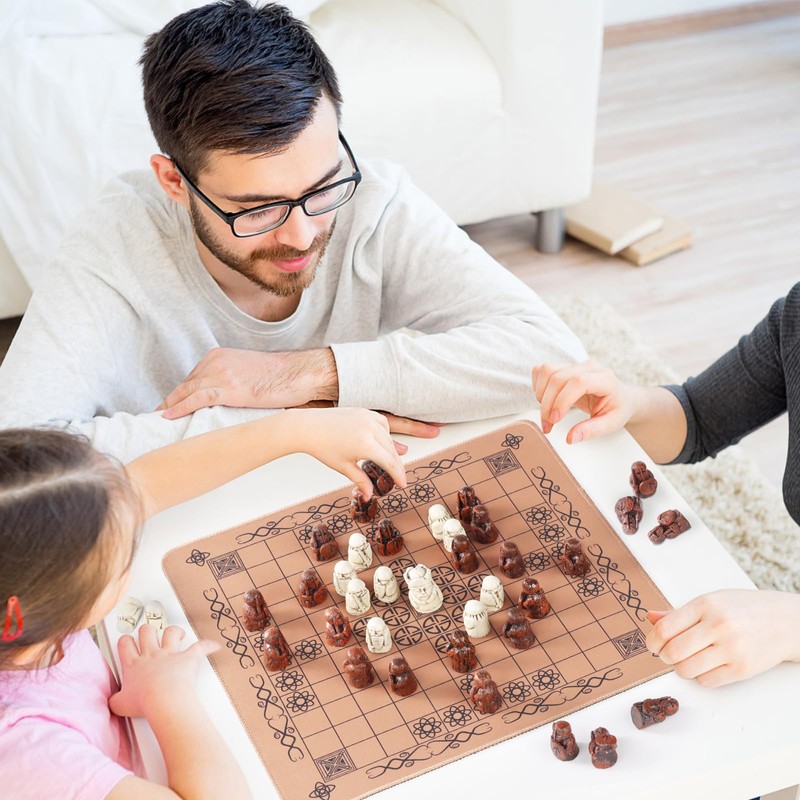 Hnefatafl Viking Chess Set Board Game Traditional Strategy Board Game