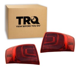 TRQ TRQ 2 Piece Driver & Passenger Side Outer Tail Light Assembly Set Compatible with 2011-2018 Volkswagen Jetta VW2804107 VW2805107