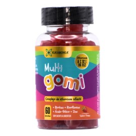 Multi Gomi Kids Multivitamnico y Multimineral para Nios Sabor Fresa  Vitaminas en Gomitas para Crecimiento, Energa y Defensas  Apoya Concentracin y...