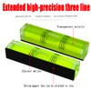 2PCS high-precision leveling bubble extended three line horizontal bubble water