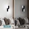 JERANDO Modern LED Wall Sconce, 8W Acrylic Indoor Black Wall