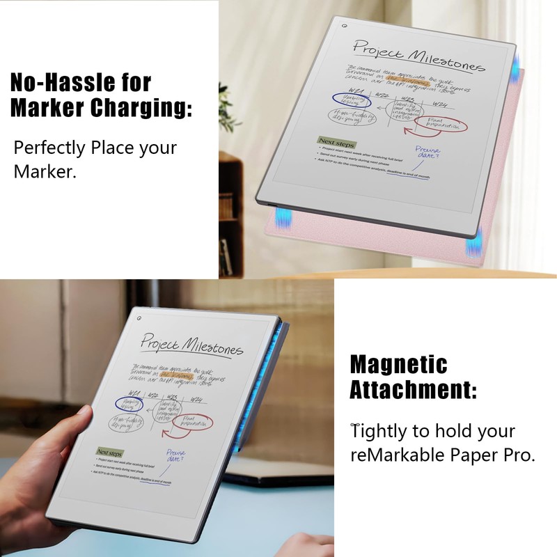 E NET-CASE Case for Remarkable Paper Pro, Premium PU Leather