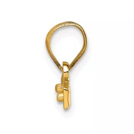 GlittersandGold 14k Medium Diamond-cut Top Charm Bracelet Necklace