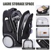 Backpack with Wheel,Rolling Backpack with Double Reinforce Telescoping Handle and