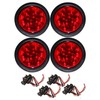 LIBRA Set of 4 Red 4" Round 10 LED Trailer