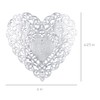 Hygloss Products Heart Doilies - 6 Inch Silver Foil Doily