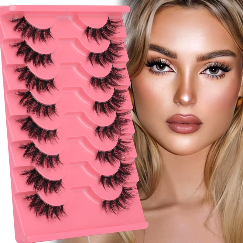 Half Lashes Natural Clear Band Eyelashes 3 4 False Lashes