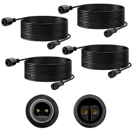 WOOLZ 4pcs 6.5FT Extenstion Cord for Landscape Spotlights, NOT Smart Landscape Lights