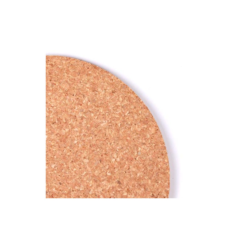 Good-L Cork Coasters Round (W Polished) (Diameter 3.5 inches (90