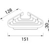 Geesa Standard Eckseifenkorb, Basket Collection, G0000137A