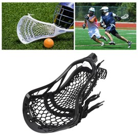 Cryfokt 2F Faceoff Lacrosse Head Strung with Type 4f Mesh, Lacrosse Stick Head Training Equipment for Competition Offensive Defensive Strategies with Various Lacrosse Equipment (Black)