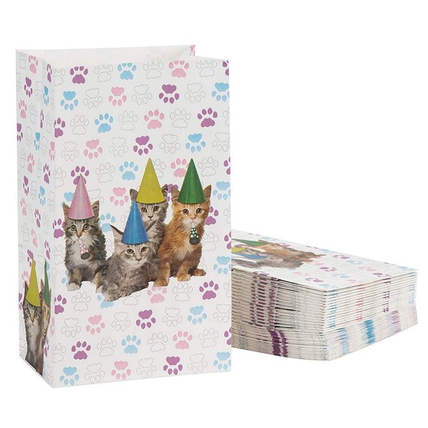 Juvale Cat Party Favor Bags for Kids Birthday Party (36 Pack)