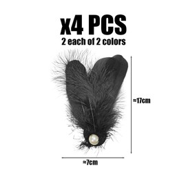 2 Pairs Of Feather Hair Clips, Ele Hair Clips, Side Hair Clips, Party Hair Accessories, Dance Performance Hair Accessories, Hair Accessories