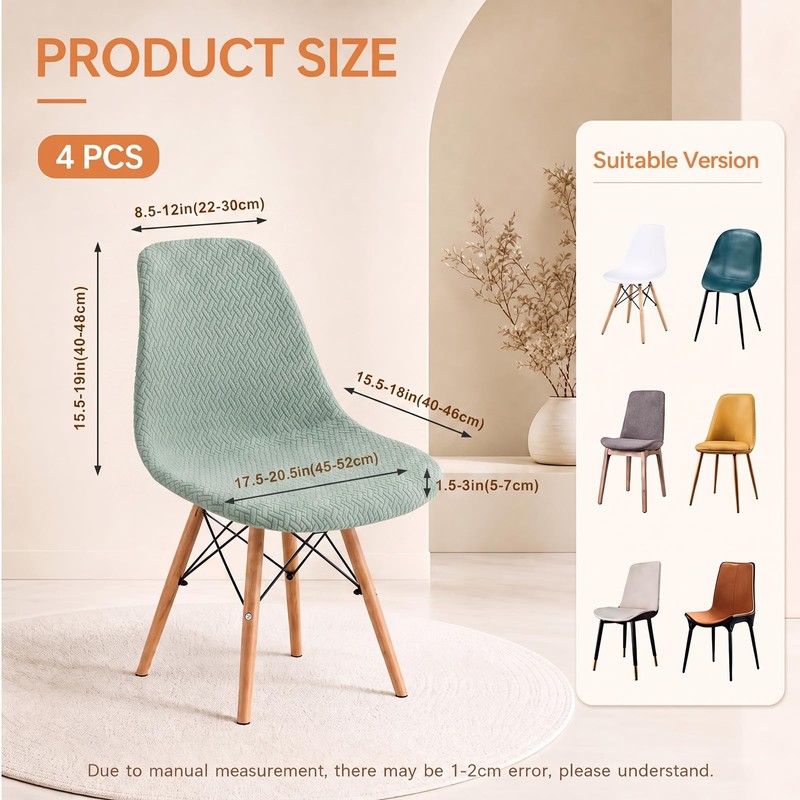 CAIEJSAEN Seat Covers for Dining Chairs of 4, Stretch Retro