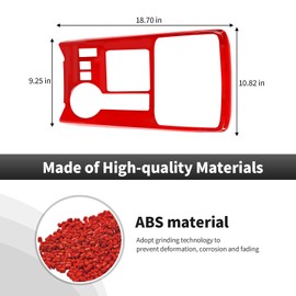 CheroCar Center Console Gear Shift Panel Cover Trim Compatible with Toyota 4Runner SUV 2010-2025,Interior Accessories(Red)
