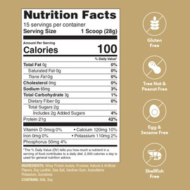 Unjury Whey Protein Powder | Vanilla | 21g 100% Whey Isolate Protein Powder | Low Carb and Lactose Free | Gluten Free | Certified Kosher | 15 Servings