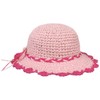 Lipodo Kamia Girls' Summer Hat with Flower Appliqué for Children