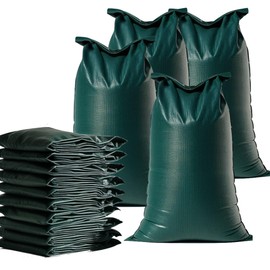 10 x Sandbags 40 x 60 cm for Water Protection in Floods - Flood Protection with Lacing - Bag & Fabric Bag Unfilled
