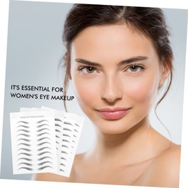 LALAFINA 10 Sheets Imitation Eco Eyebrow Sticker 4d Eyebrows Women Black Out Stickers Eyebrow Ladies Brow Sticker Eyebrow Grooming Stickers Eyebrow Shape Transfer Stickers 6d Tool